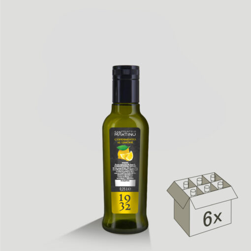 Bottiglia da 250ml di Olio Extravergine di Oliva al Limone